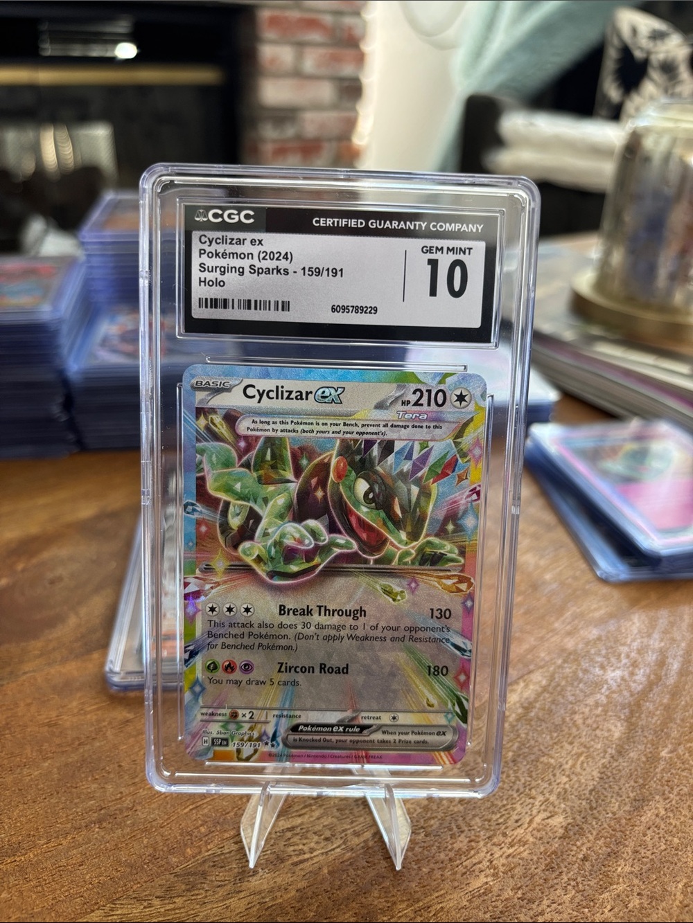 CGC 10 Cyclizar ex Holo Pokemon Surging Sparks 159/191